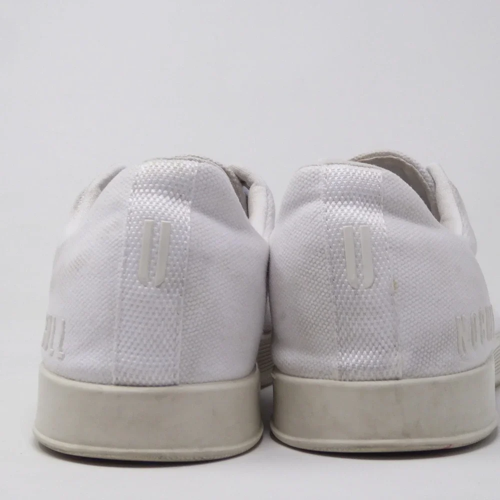 NOBULL Womens Canvas Trainer White Low Top Sneakers Size 7
